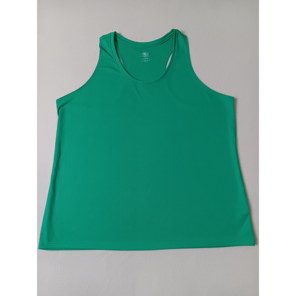 Athleticโ Works Tank Girls XL Green Moisture Wicking Lightweight Stretch Active